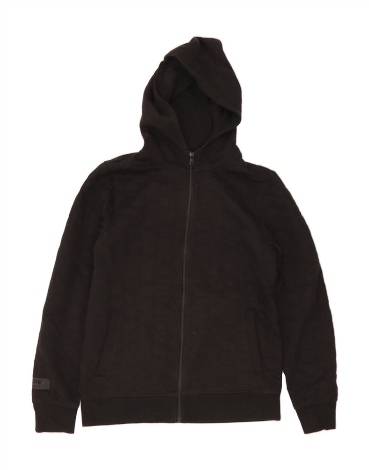 JACK & JONES Mens Zip Hoodie Sweater Medium Black Cotton Vintage Jack & Jones and Second-Hand Jack & Jones from Messina Hembry 