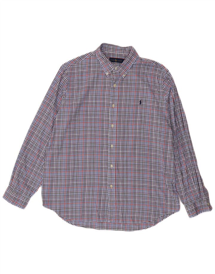 Ralph Lauren Herre Flanellskjorte XL Flerfarvet Gingham Bomuld