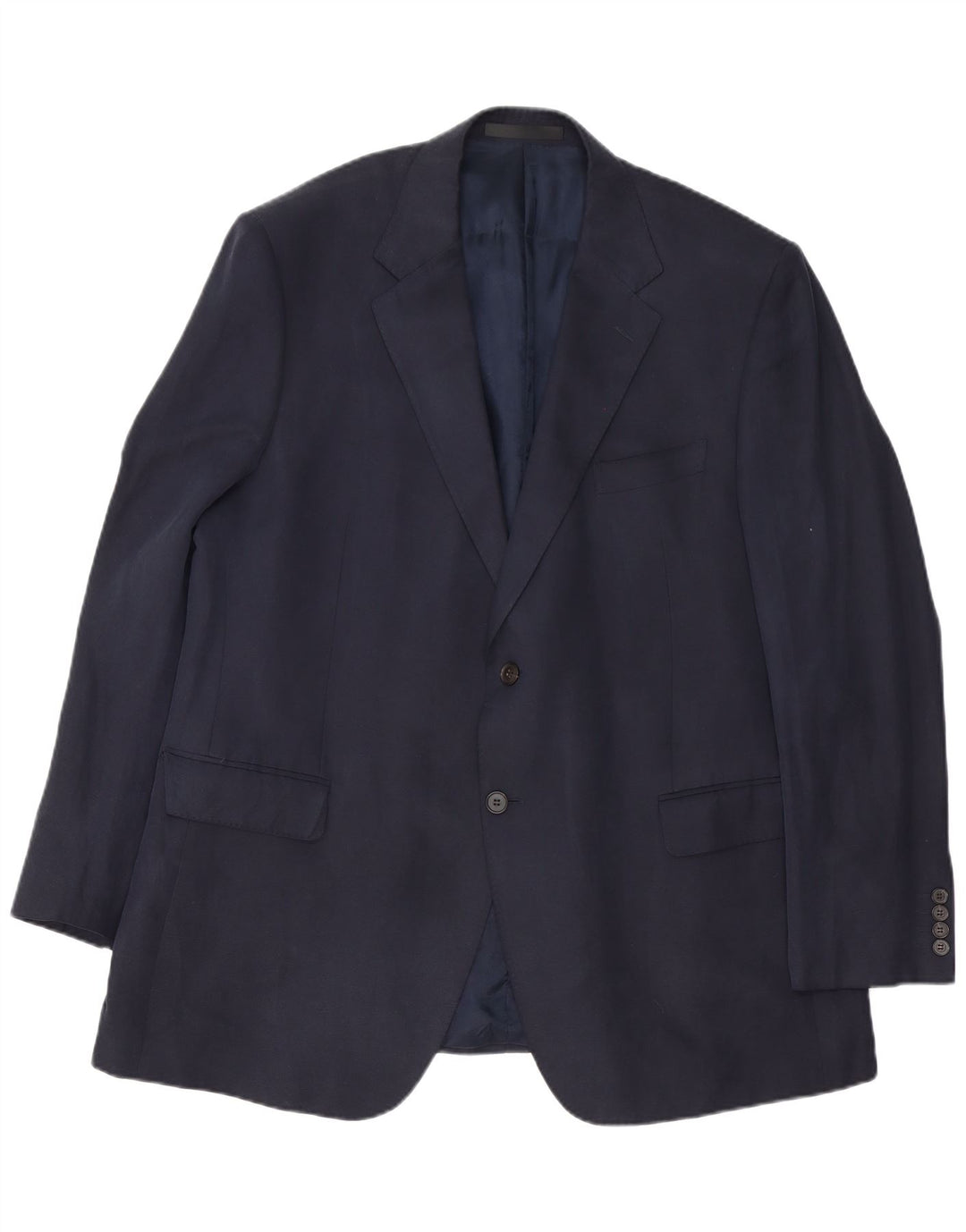 Marks & Spencer Herre 2-knaps blazerjakke UK 46 XL marineblå silke
