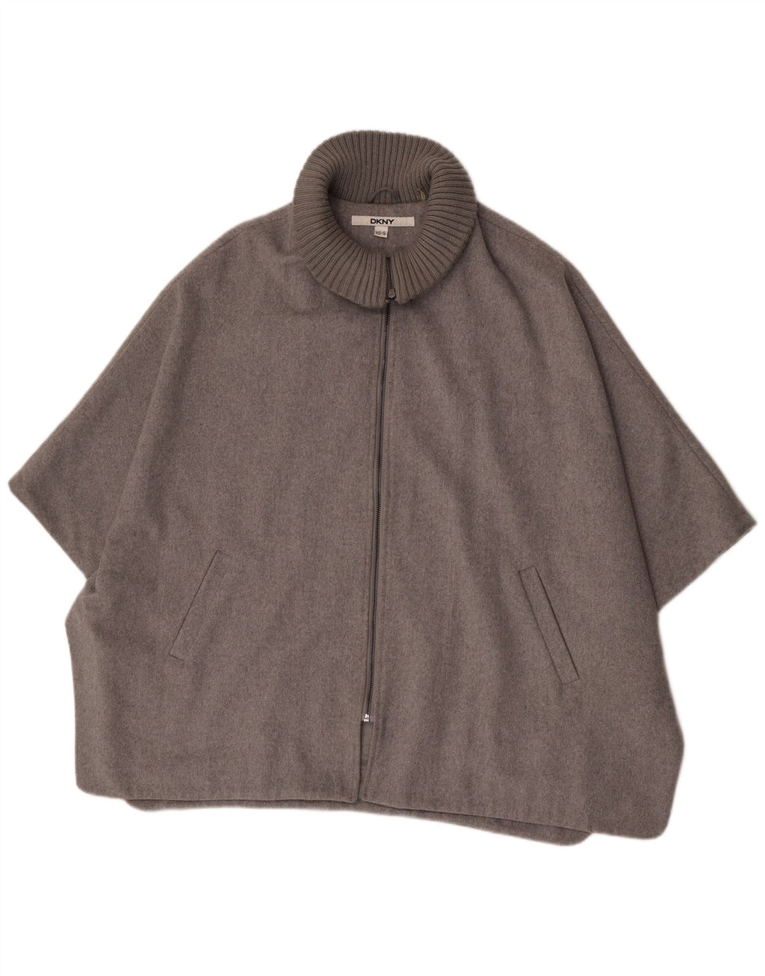 Dkny Dame Cape Coat UK 6 XS Grå Uld
