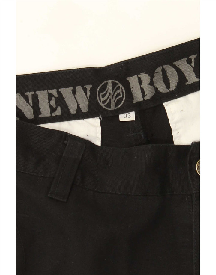 Vintage Straight Cargo bukser til mænd W33 L33 Sort