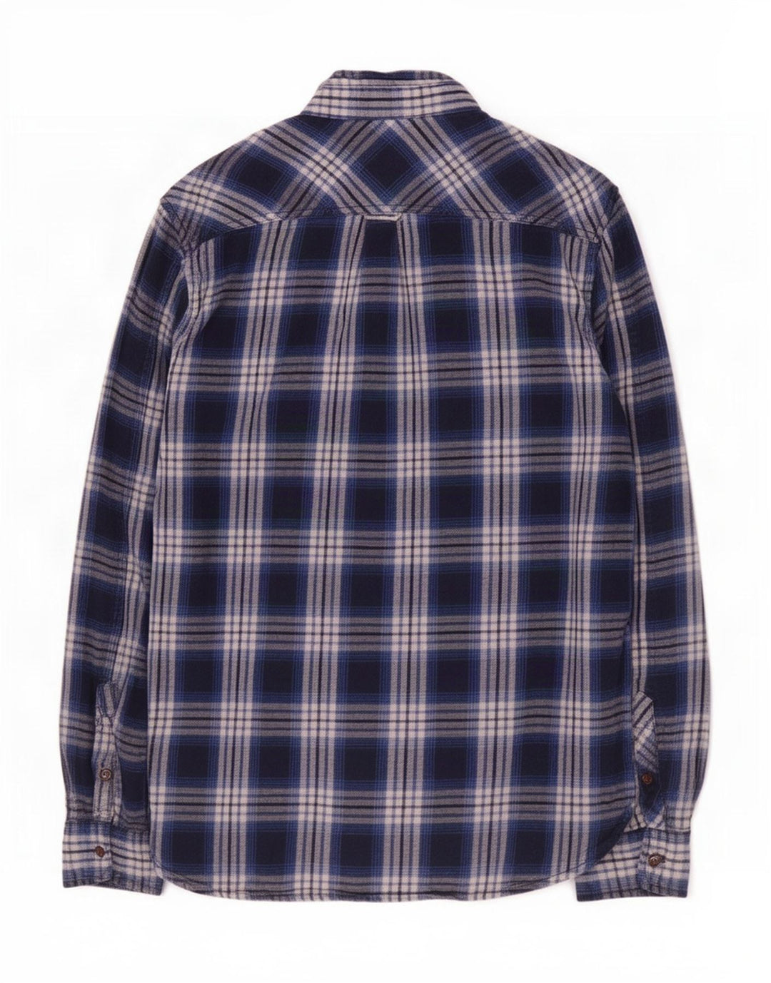 Superdry Herre ternet normal pasform flannelskjorte Medium marineblå ternet