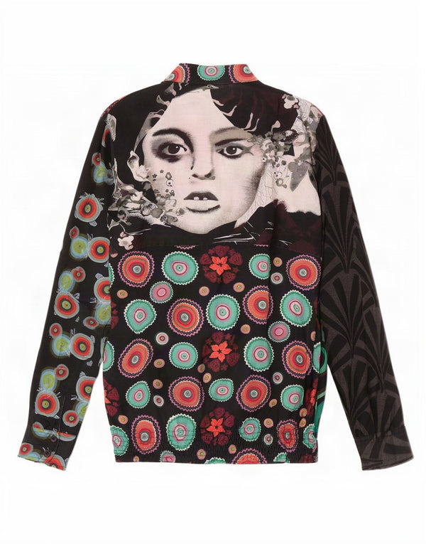 Desigual kvinders abstrakt mønster skjortebluse UK 18 XL Flerfarvet