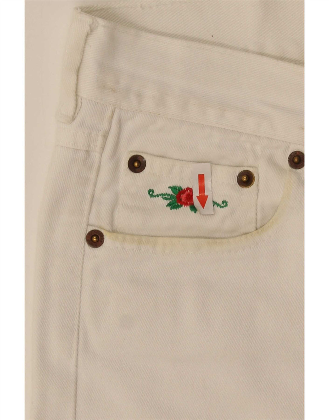 Vintage lige jeans til kvinder W30 L29 Hvid