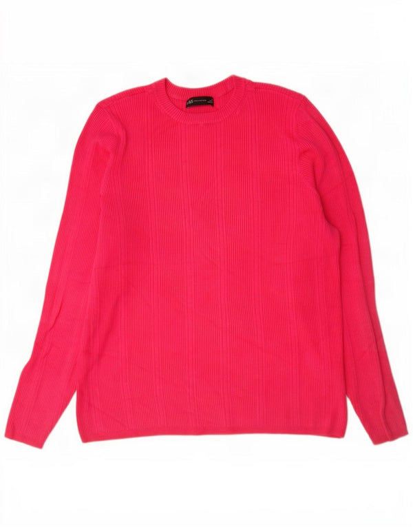 Marks & Spencer Dame sweater med rund hals DK 20 2XL Pink Viscose