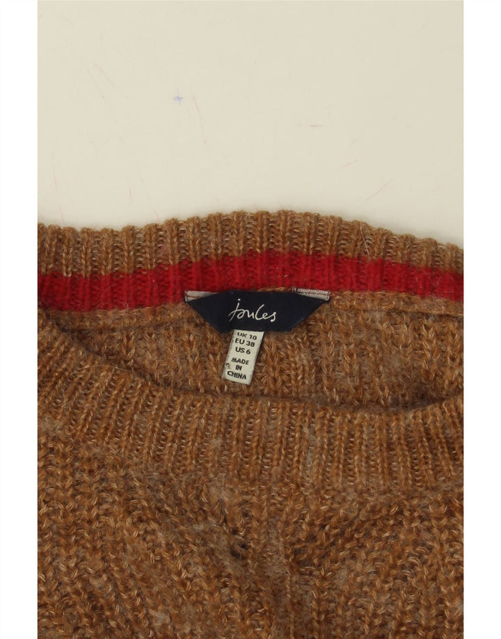 JOULES Womens Oversized Crew Neck Jumper Sweater UK 10 Small  Brown Vintage Joules and Second-Hand Joules from Messina Hembry 