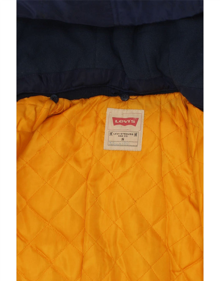 Levi's Boys grafisk polstret hættejakke 7-8 år marineblå polyester