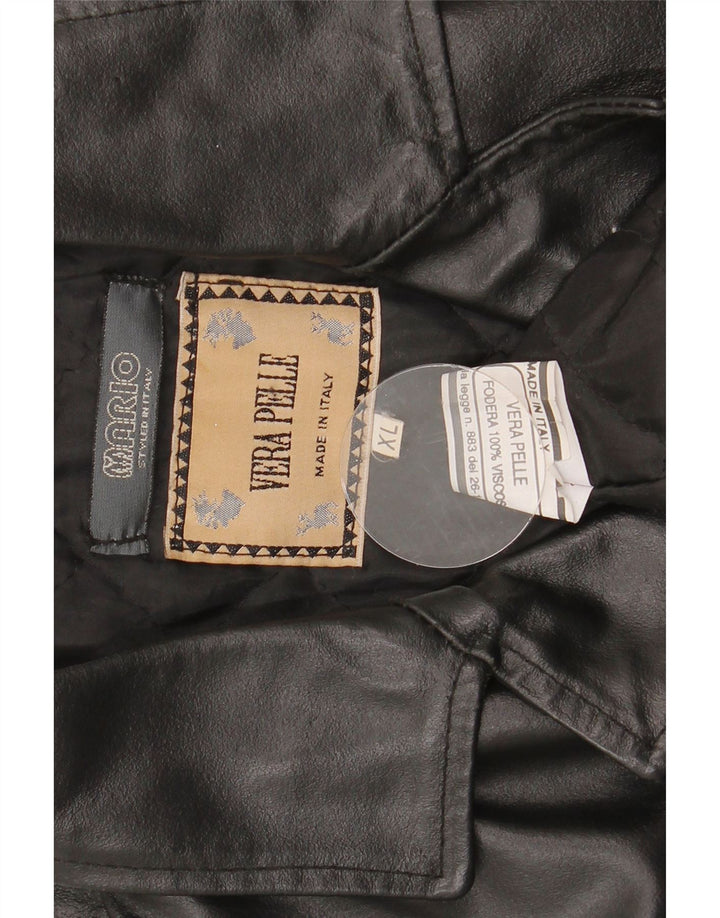 Vintage herre læderjakke UK 42 XL sort læder