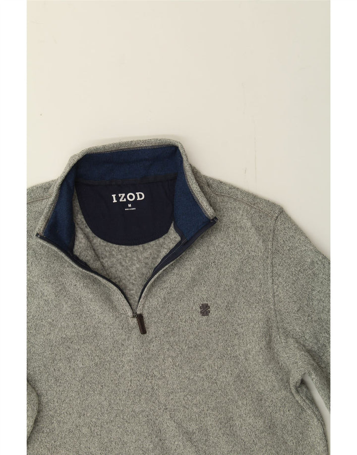 IZOD Mens Zip Neck Pullover Tracksuit Top Medium Grey Polyester Vintage Izod and Second-Hand Izod from Messina Hembry 
