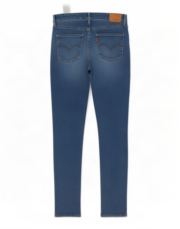 Levi's Dame 721 Skinny Jeans med høj talje W29 L30 blå bomuld