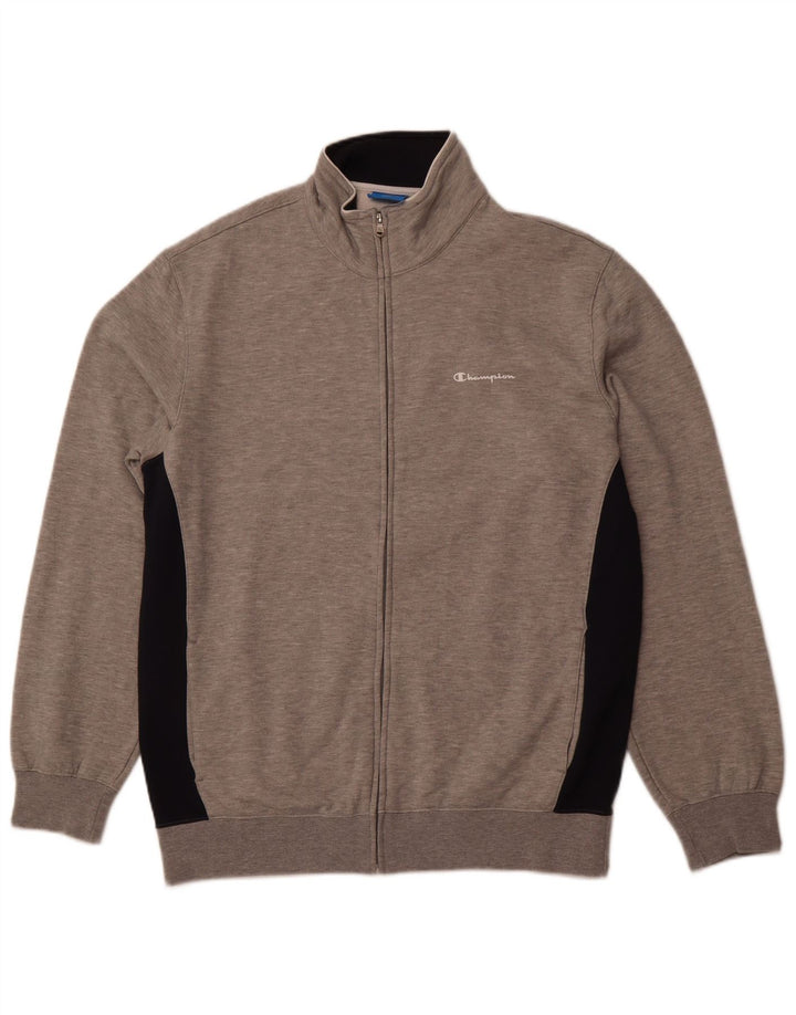 CHAMPION Træningsdragt til mænd Topjakke 2XL Grå Colourblock Bomuld