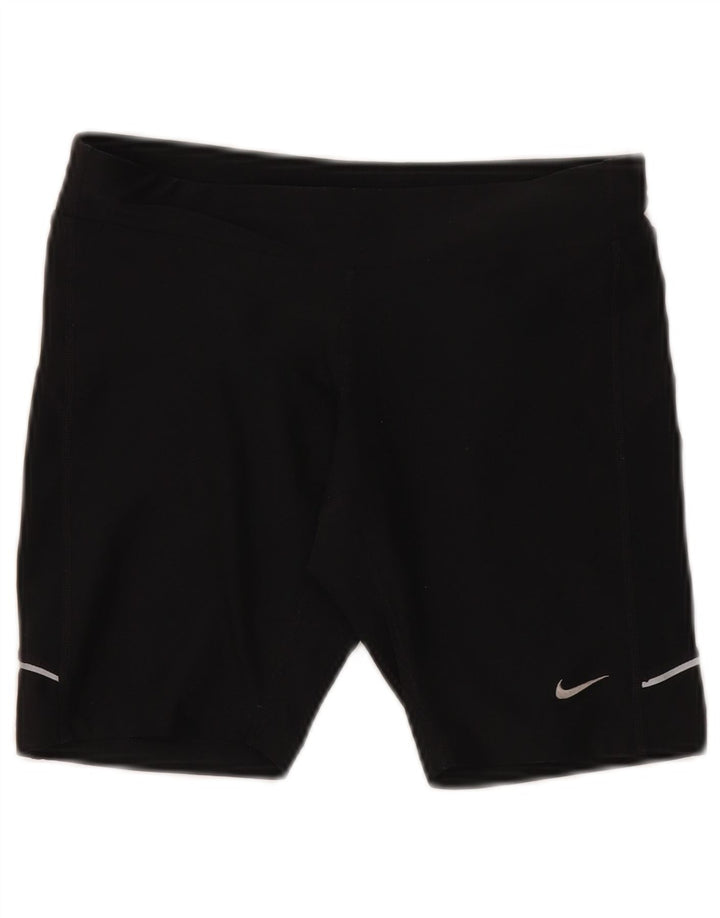 Nike Dame Dri Fit Sport Shorts UK 10 Small Black Polyester