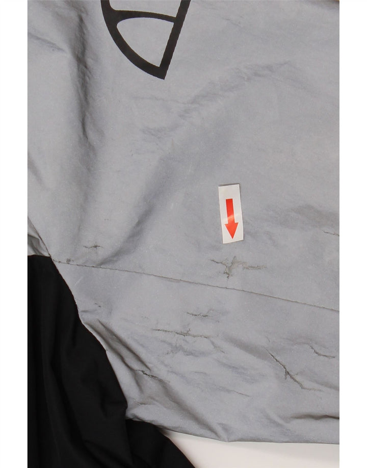 Ellesse Herre grafisk regnjakke med hætte UK 40 Large Black Colourblock