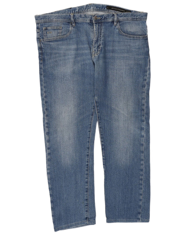 ARMANI EXCHANGE Herre Milan Slim Jeans W38 L29 Blå Bomuld