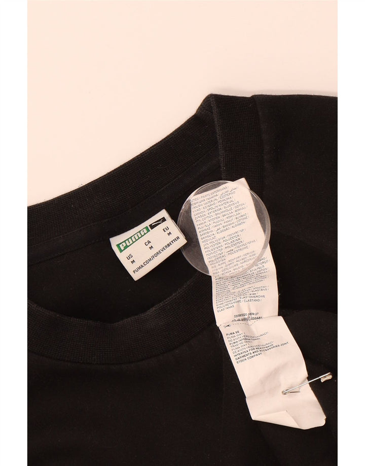 PUMA Mens Sweatshirt Jumper Medium Black Cotton