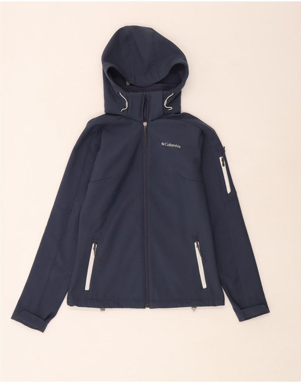 Columbia vindjakkejakke med hætte til mænd UK 34 XS marineblå polyester