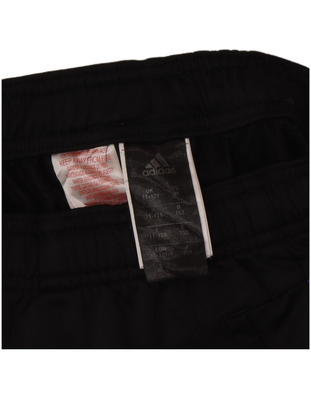 Adidas Drenge Træningsdragt Bukser Joggers 11-12 År Sort Polyester