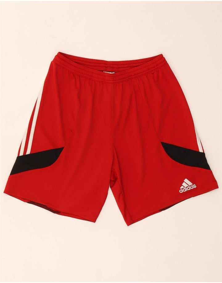 Adidas Herre Climalite Sportshorts Small Red Colourblock Polyester