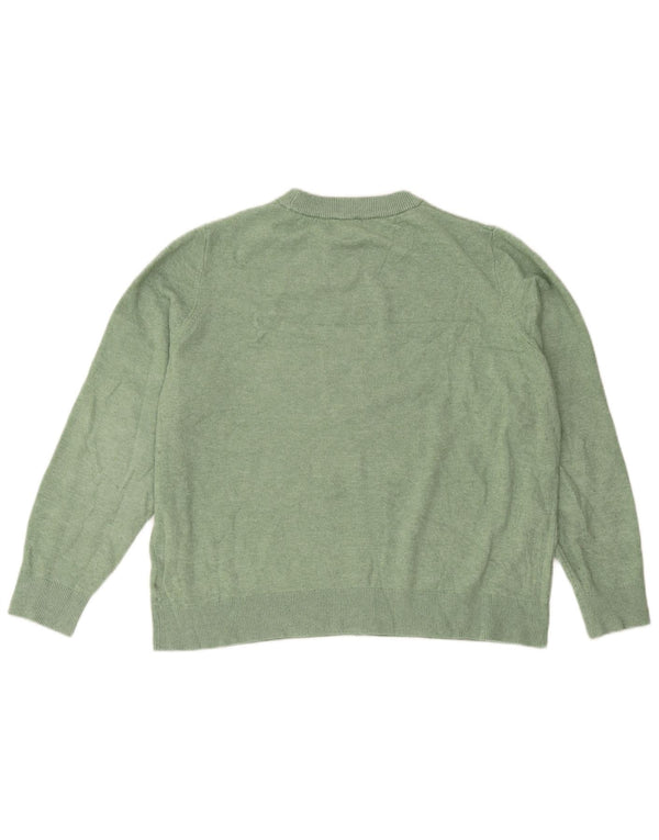 Marks & Spencer Dame Oversized Crew Neck sweater UK 16 Large Green
