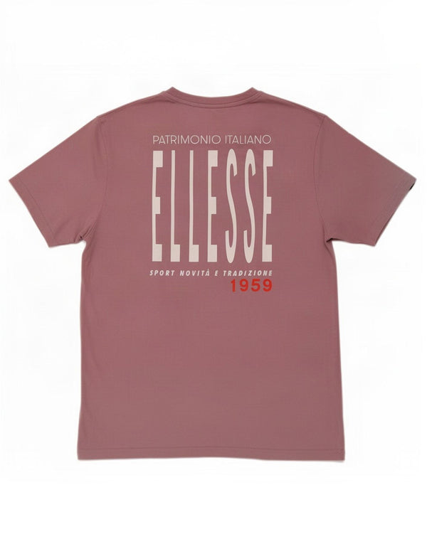 Ellesse Herre Grafisk T-Shirt Top XL Pink Bomuld