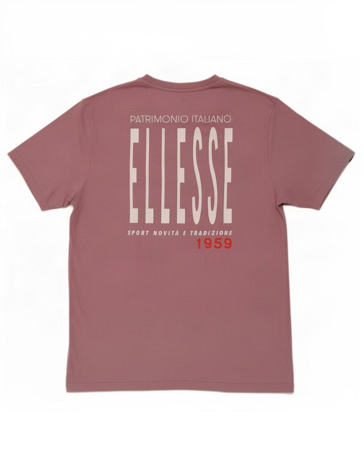 Ellesse Herre Grafisk T-Shirt Top XL Pink Bomuld