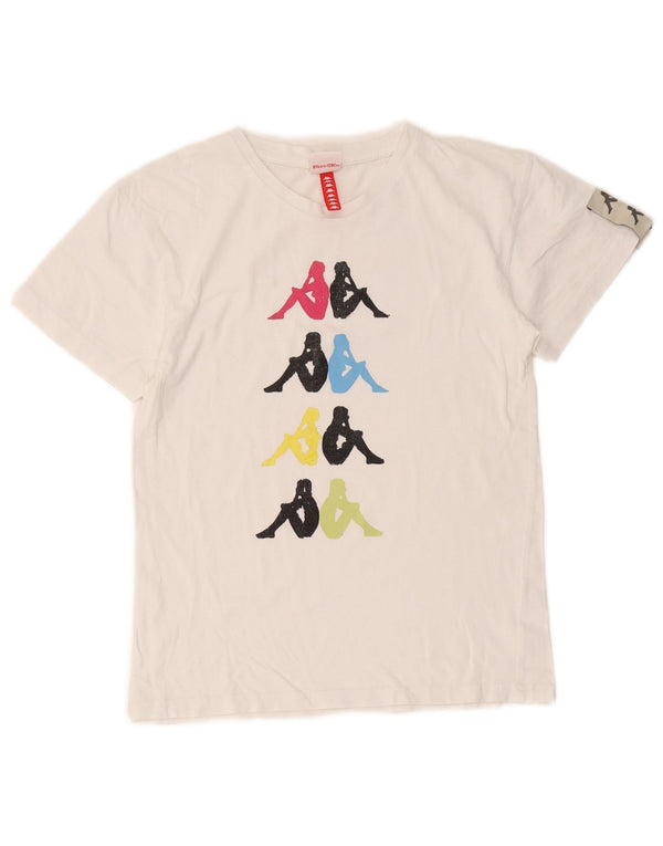 Kappa piger grafisk t-shirt top 7-8 år hvid