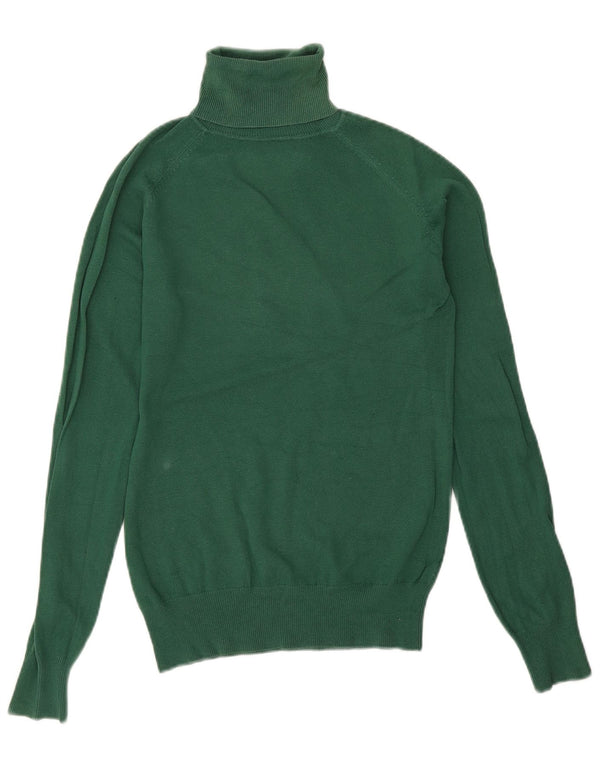 Zara Dame Rullehals Sweater UK 14 Stor Grøn
