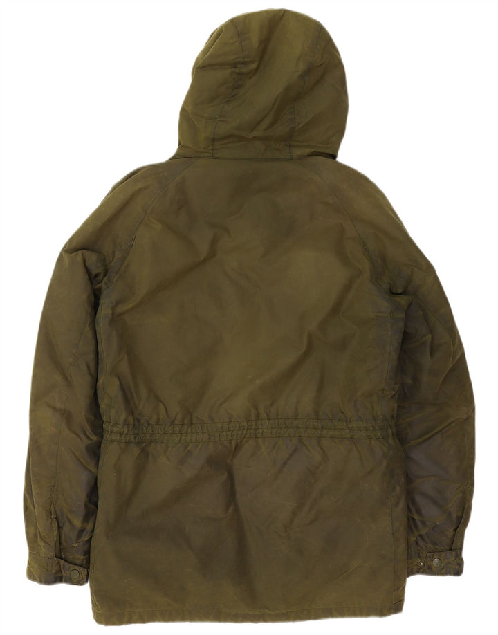 Barbour Herre Hættejakke i voksbehandlet bomuld UK 38 Medium Khaki Bomuld