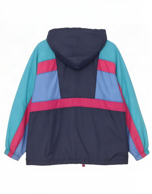Vintage træningsdragt med hætte til mænd 2XL Multifarvet Colourblock