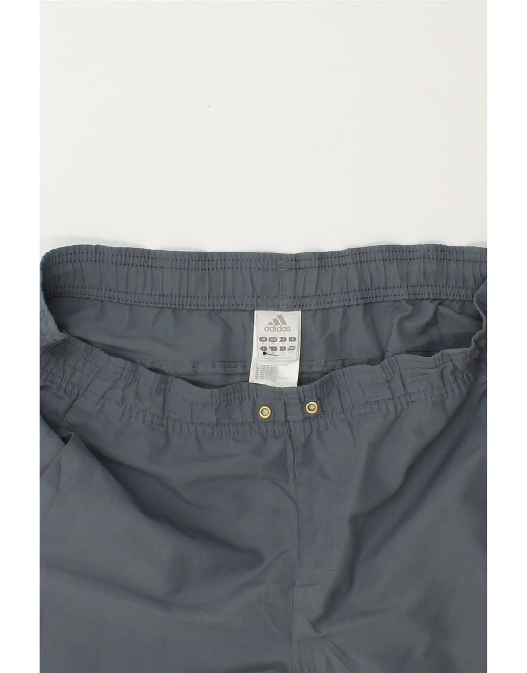 ADIDAS Mens Graphic Sport Shorts Medium  Grey Polyester Vintage Adidas and Second-Hand Adidas from Messina Hembry 