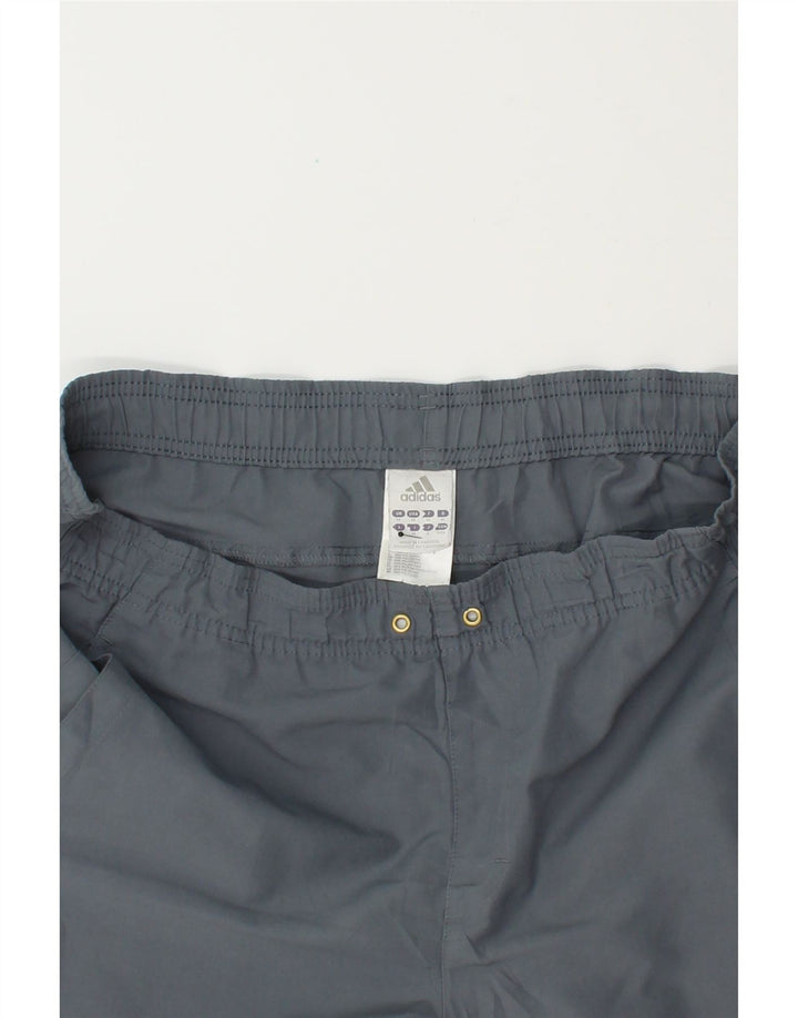 ADIDAS Mens Graphic Sport Shorts Medium  Grey Polyester Vintage Adidas and Second-Hand Adidas from Messina Hembry 