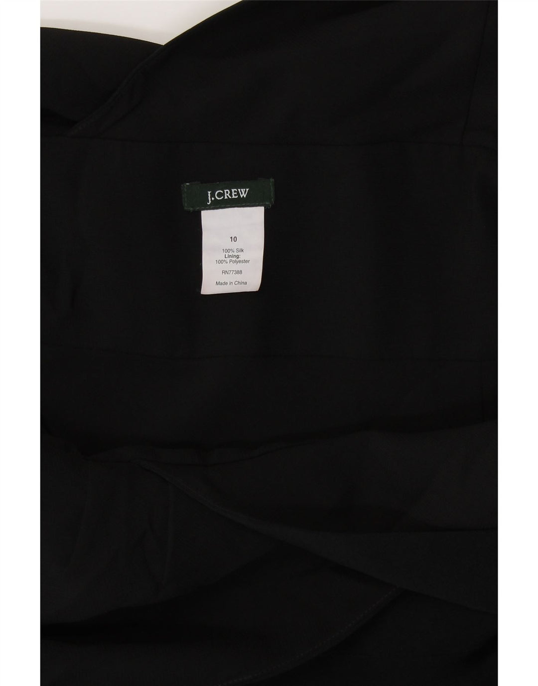J. Crew Womens Ærmeløs A-line Kjole US 10 Large Black Silk