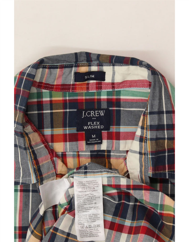 J. CREW Mens Flex Slim Fit Shirt Medium Multicoloured Check Cotton Vintage J. Crew and Second-Hand J. Crew from Messina Hembry 