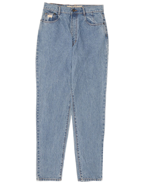 Vintage kvinders højtaljede koniske jeans IT 48 XL W30 L32 blå bomuld