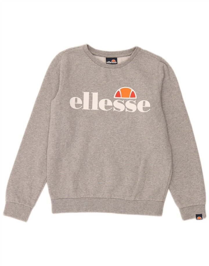Ellesse Boys Grafisk Sweatshirt Jumper 12-13 År Grå Bomuld