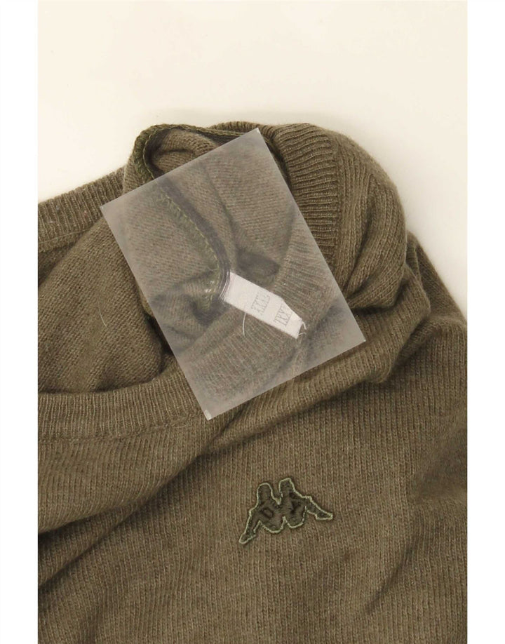 Kappa Herre Crew Neck Jumper Sweater 3XL Khaki Wool