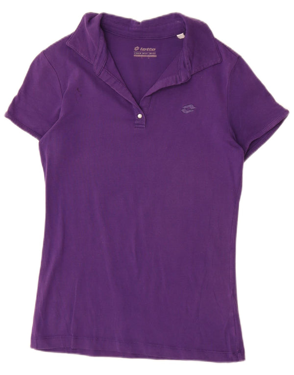Lotto Dame Polo Shirt UK 14 Stor Lilla Bomuld