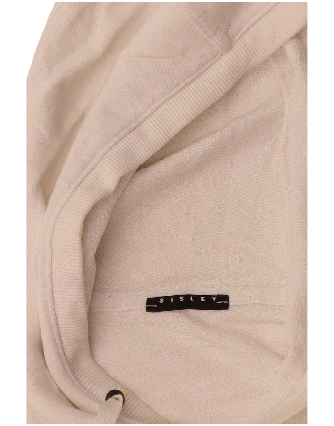 Sisley Herre Grafisk Hoodie Jumper Large White