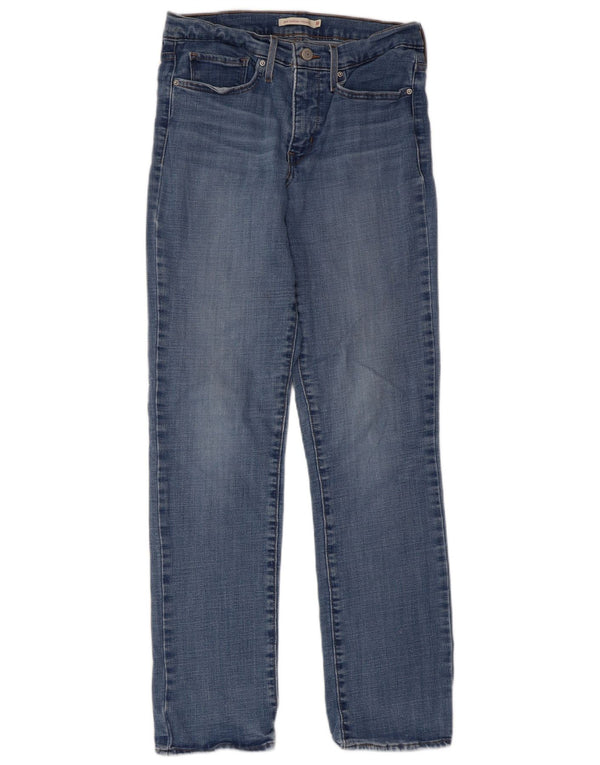 Levi's Dame 314 Shaping Straight Jeans W30 L32 Blå Bomuld