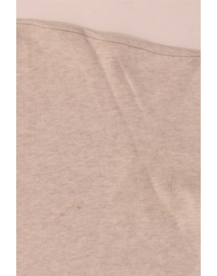 Zara Dame Oversized Boat Neck Jumper Sweater UK 14 Medium Beige