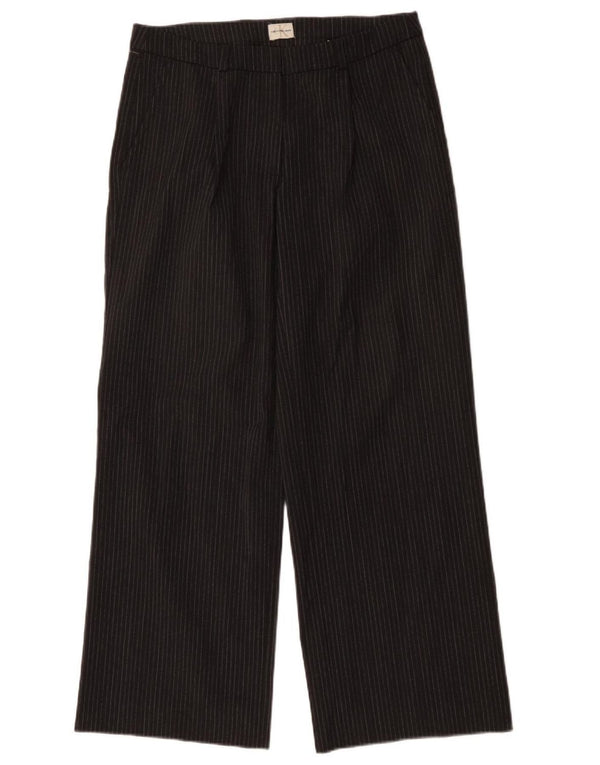 CALVIN KLEIN lige chinobukser til kvinder W30 L31 grå stribet polyester