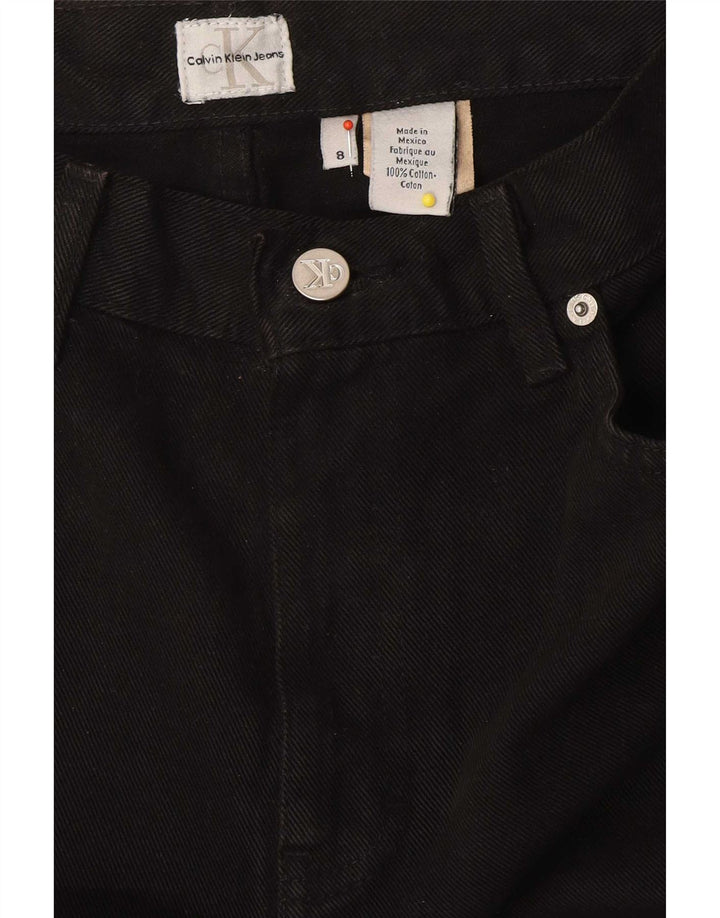 Calvin Klein Dame Straight Jeans US 8 Medium W30 L29 Sort Bomuld