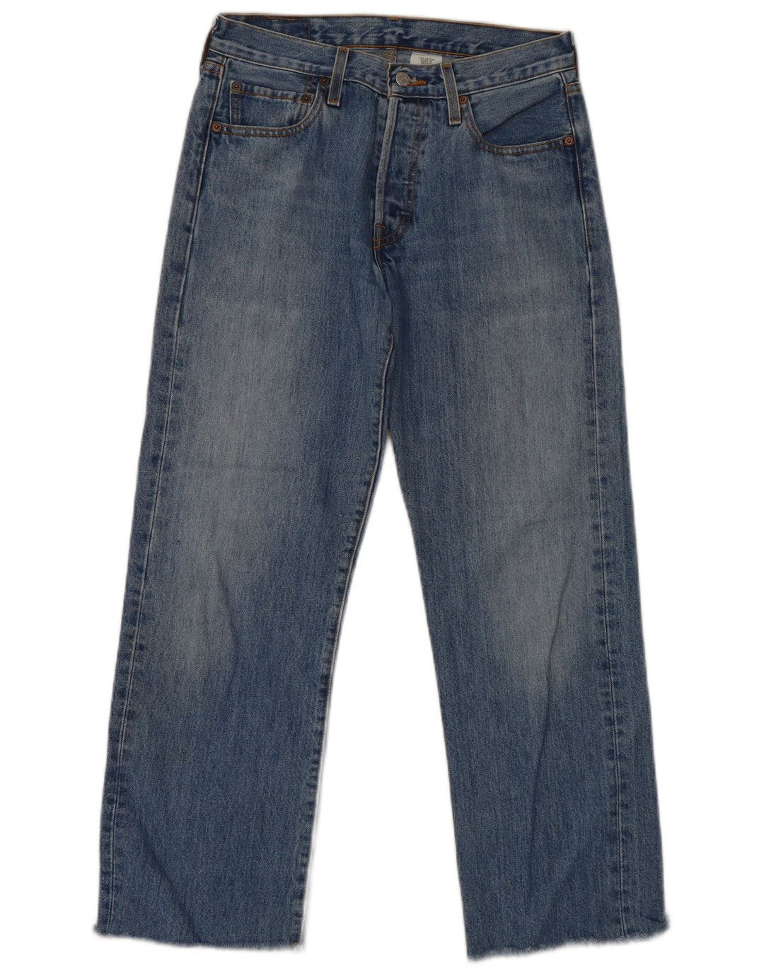 Levi's Herre 501 Straight Jeans W29 L28 Blå Bomuld