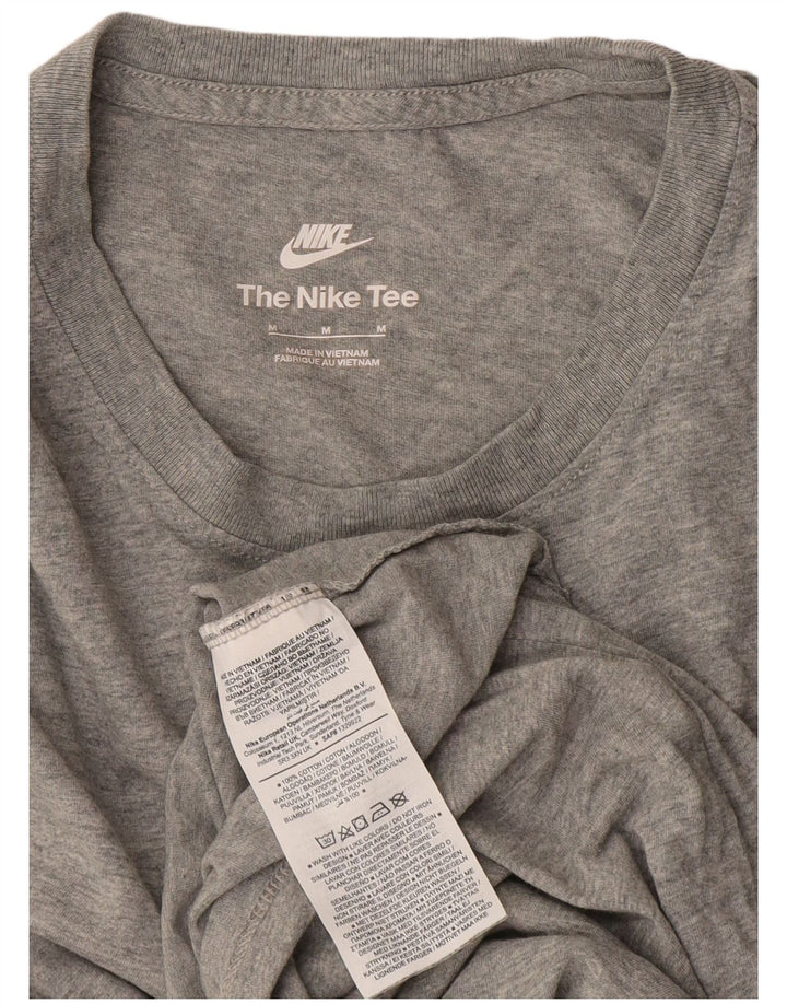 Nike T-Shirt Top UK 14 Medium Grå Bomuld