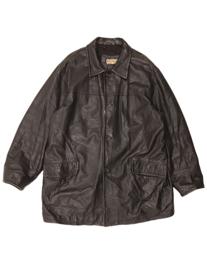 Vintage herre læderjakke UK 44 2XL Sort