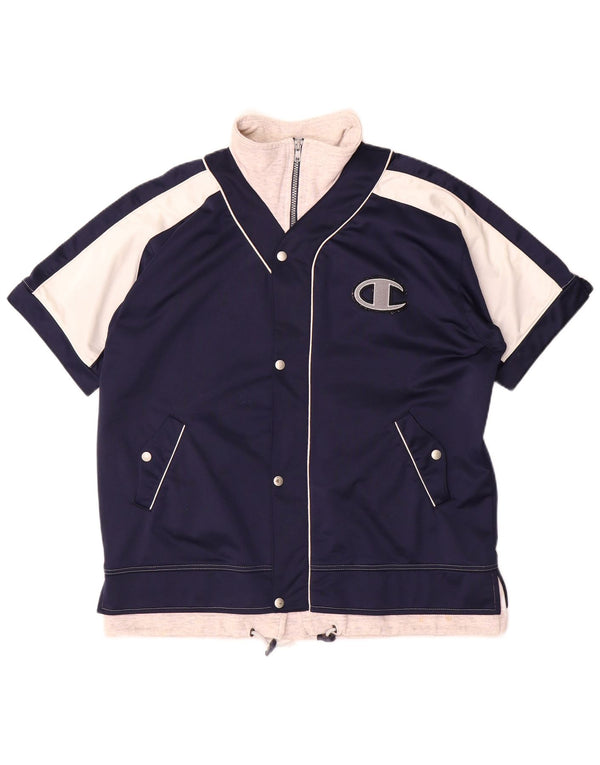 Champion drenge træningsdragt topjakke 11-12 år Large Navy Blue Colourblock
