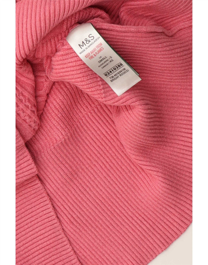 Marks & Spencer Dame sweater med rund hals DK 10 Small Pink Viscose