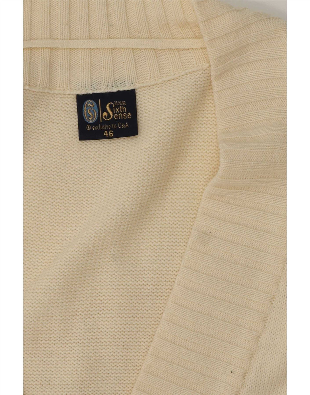 Din sjette sans oversized cardigan sweater til kvinder EU 46 XL Off White