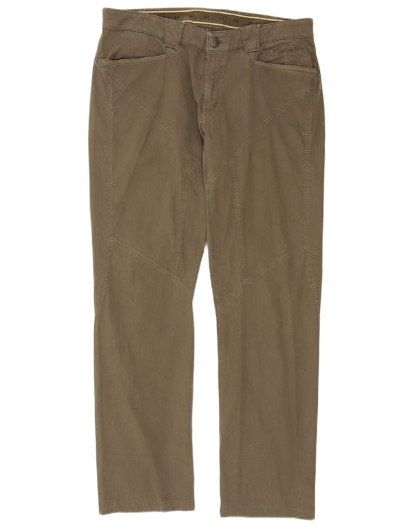 9.2 af Carlo Chionna Straight Casual bukser til mænd W36 L30 Khaki Cotton