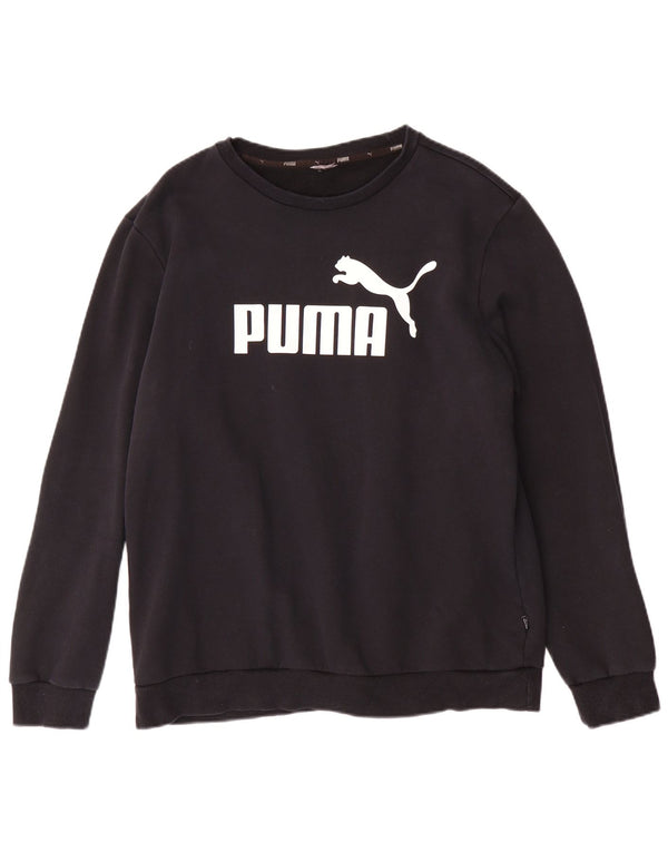 Puma Herre Grafisk Sweatshirt Jumper Large Sort